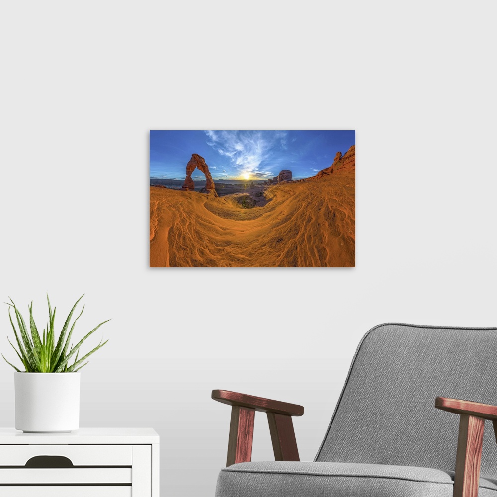 A modern room featuring USA, Utah, Moab, Arches National Park, Delicate Arch.
