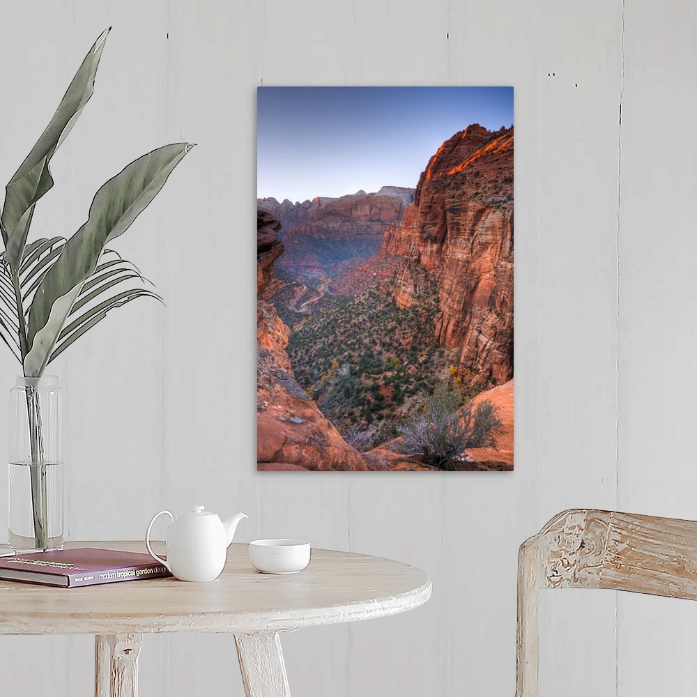 A farmhouse room featuring USA, Utah, Zion National Park, from Canyon Overlook