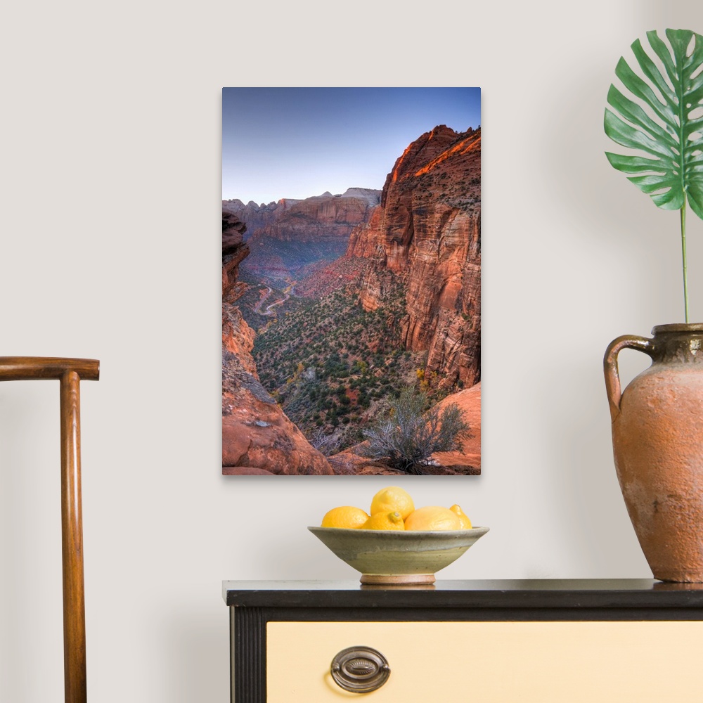 A traditional room featuring USA, Utah, Zion National Park, from Canyon Overlook