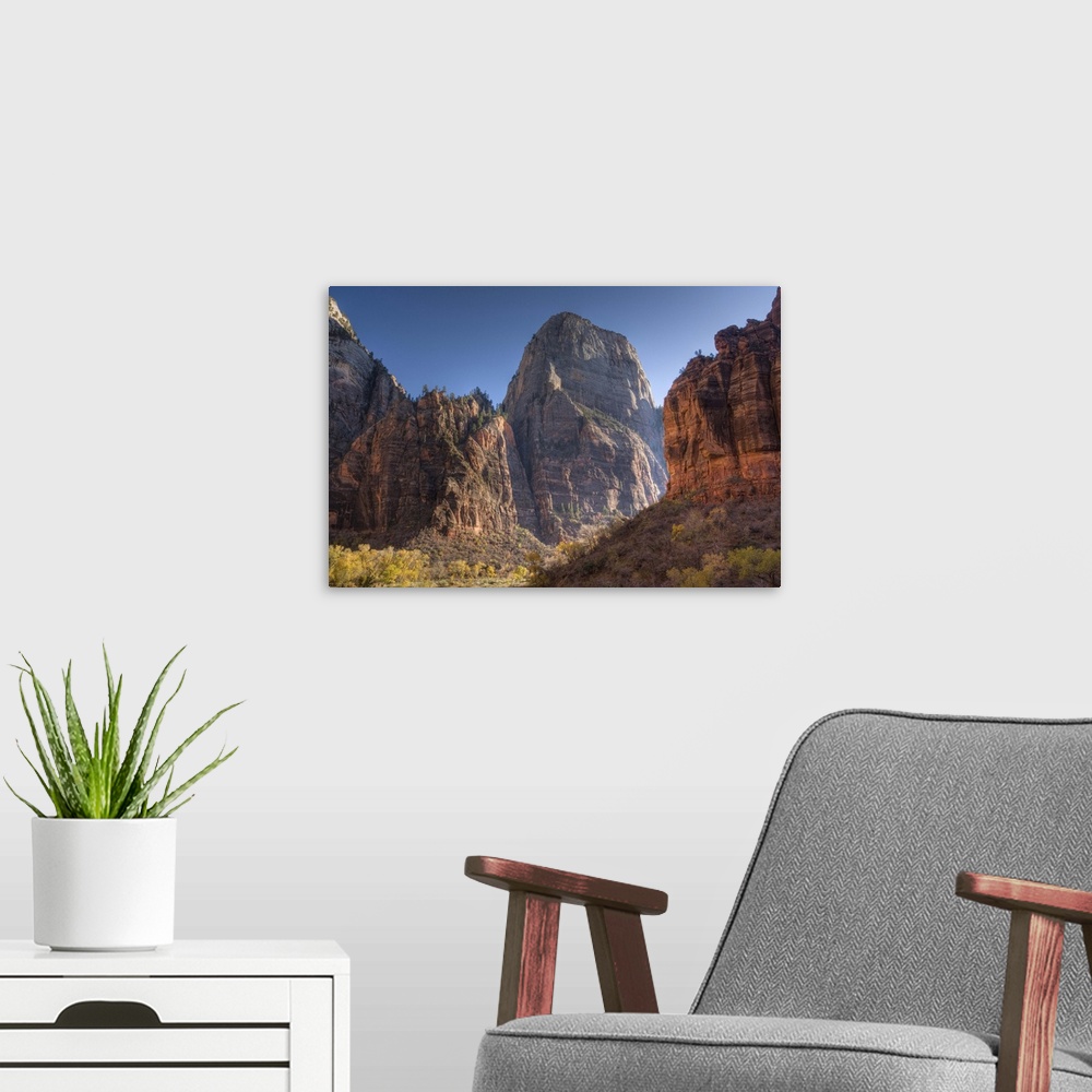 A modern room featuring USA, Utah, Zion National Park, The Great White Throne