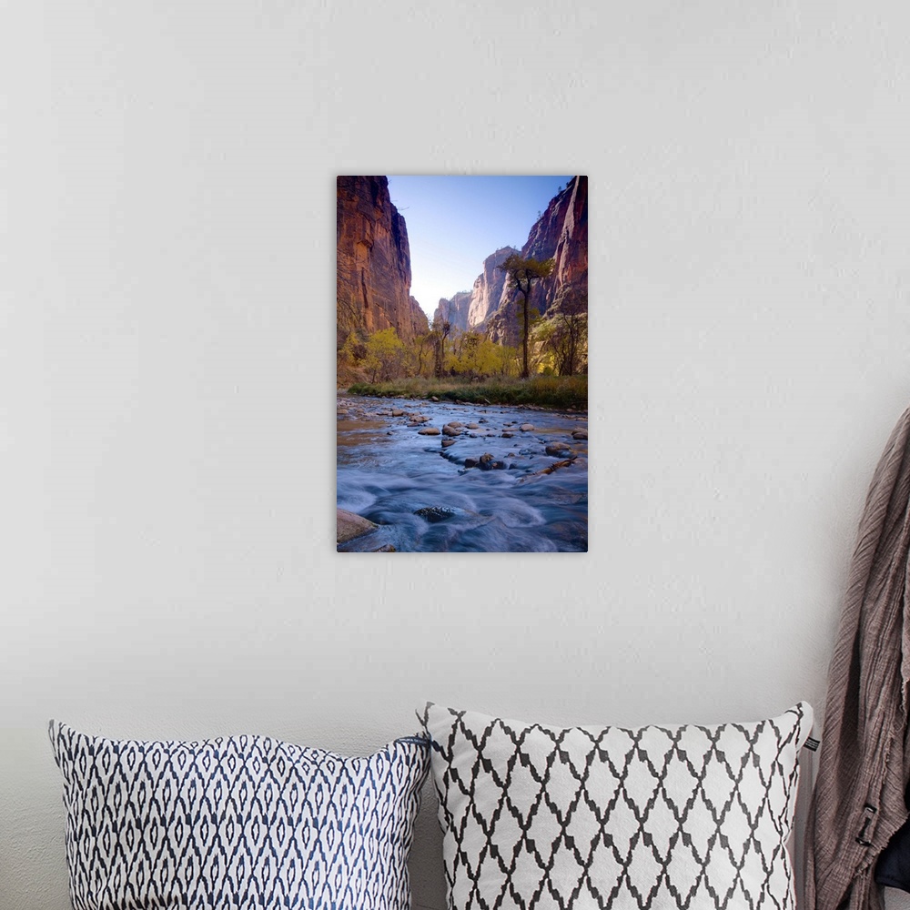 A bohemian room featuring USA, Utah, Zion National Park, The Narrows of North Fork Virgin River