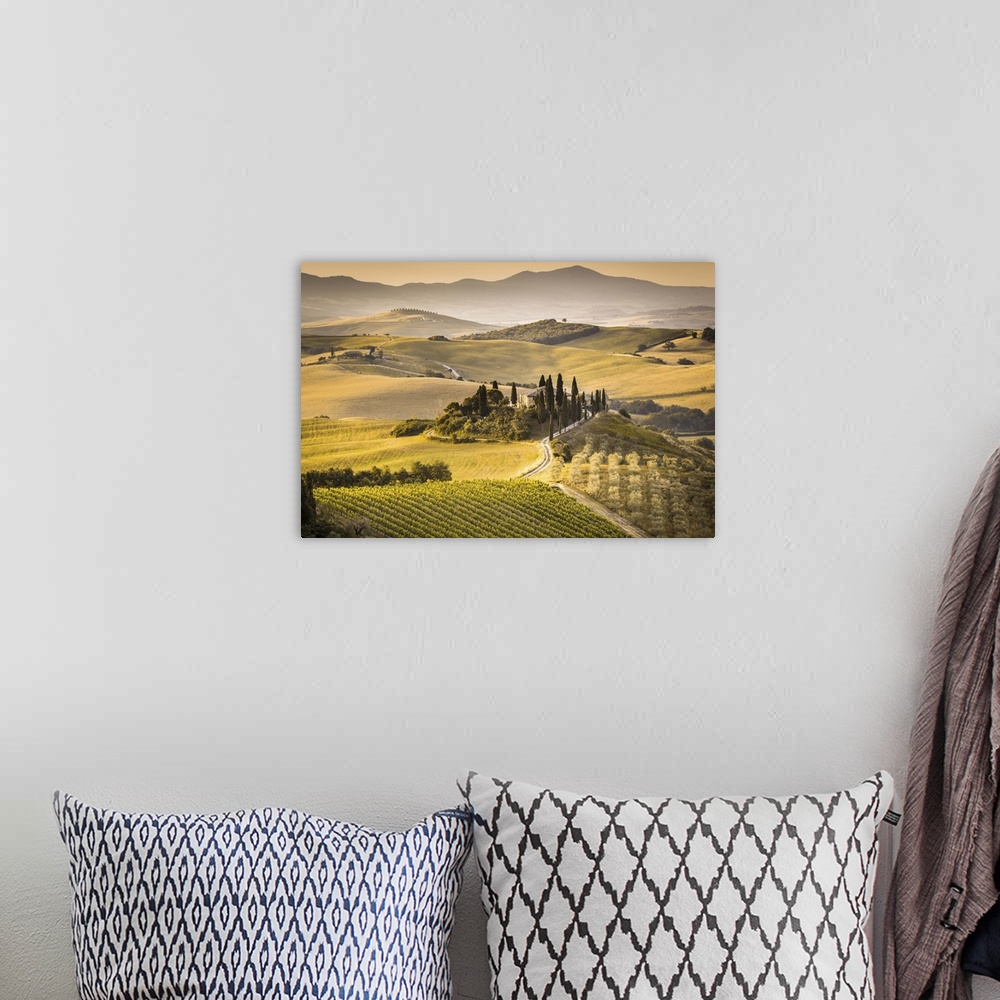 A bohemian room featuring Val d'Orcia, Tuscany, Italy.