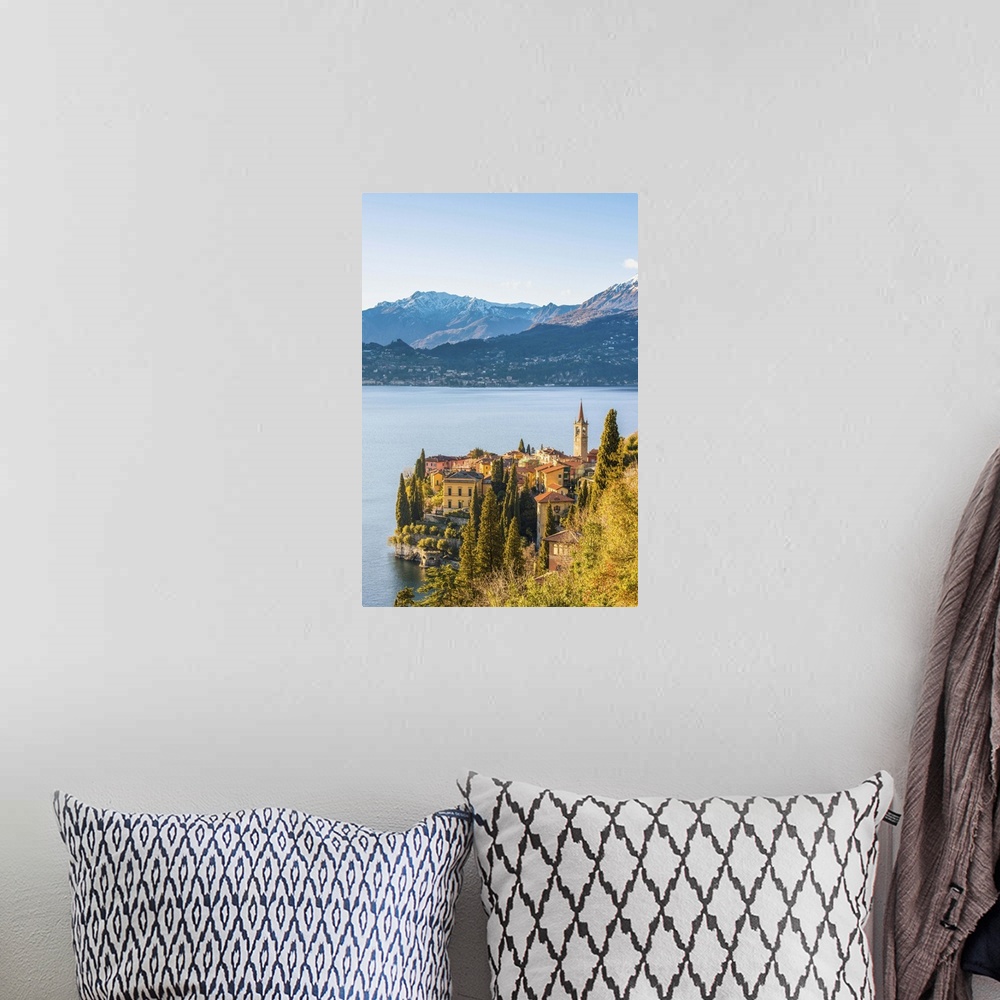 A bohemian room featuring Varenna, Lake Como, Lombardy, Italy.