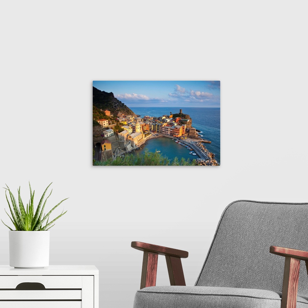 A modern room featuring Vernazza, Cinque Terre, Riviera di Levante, Liguria, Italy