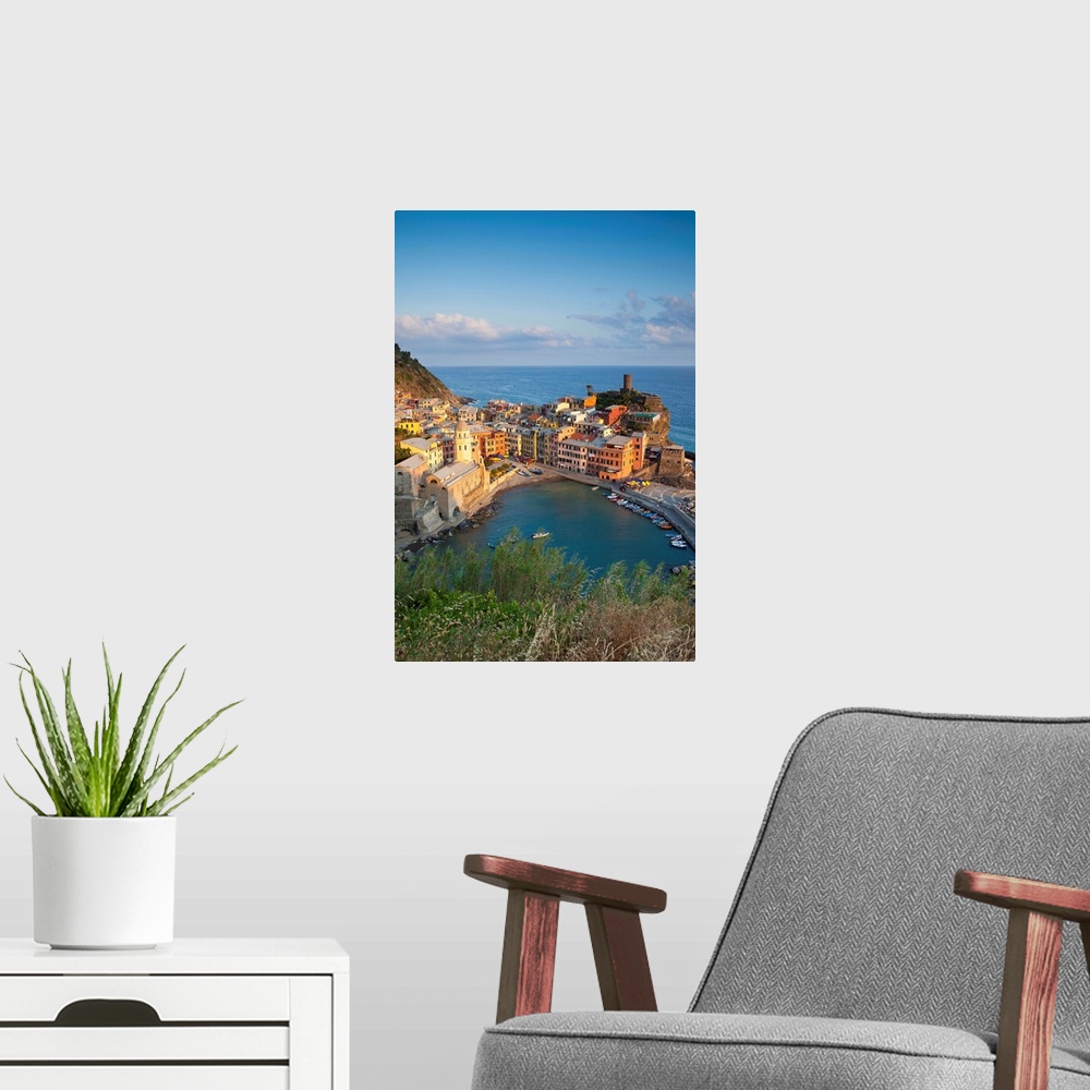 A modern room featuring Vernazza, Cinque Terre, Riviera di Levante, Liguria, Italy