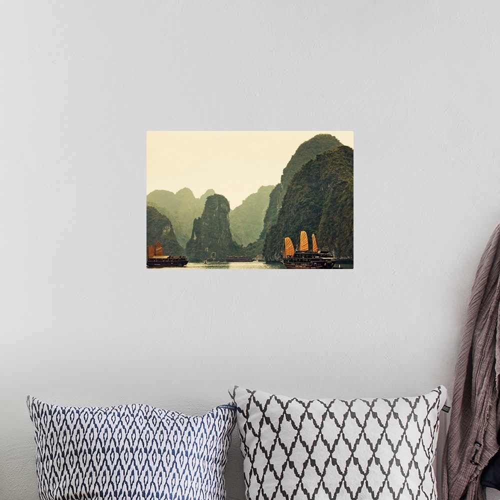 A bohemian room featuring Vietnam, Halong Bay and Tourist Junk Boat