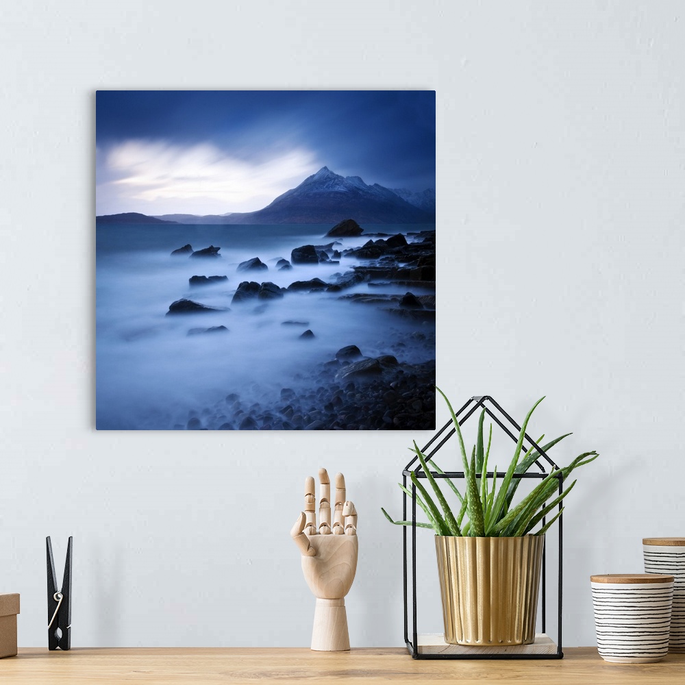 A bohemian room featuring View from Elgol beach to the Cuillin Hills, Isle of Skye, Scotland, UK