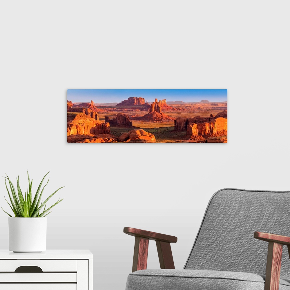 A modern room featuring View From Hunt's Mesa, Monument Valley Tribal Park, Arizona, USA