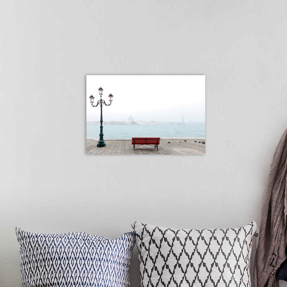 A bohemian room featuring View From The Island Of Guidecca On San Marco, Venice, Veneto, Italy.