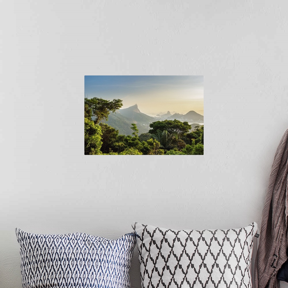 A bohemian room featuring View from Vista Chinesa over Tijuca Forest towards Rio de Jan Christophereiro, Brazil