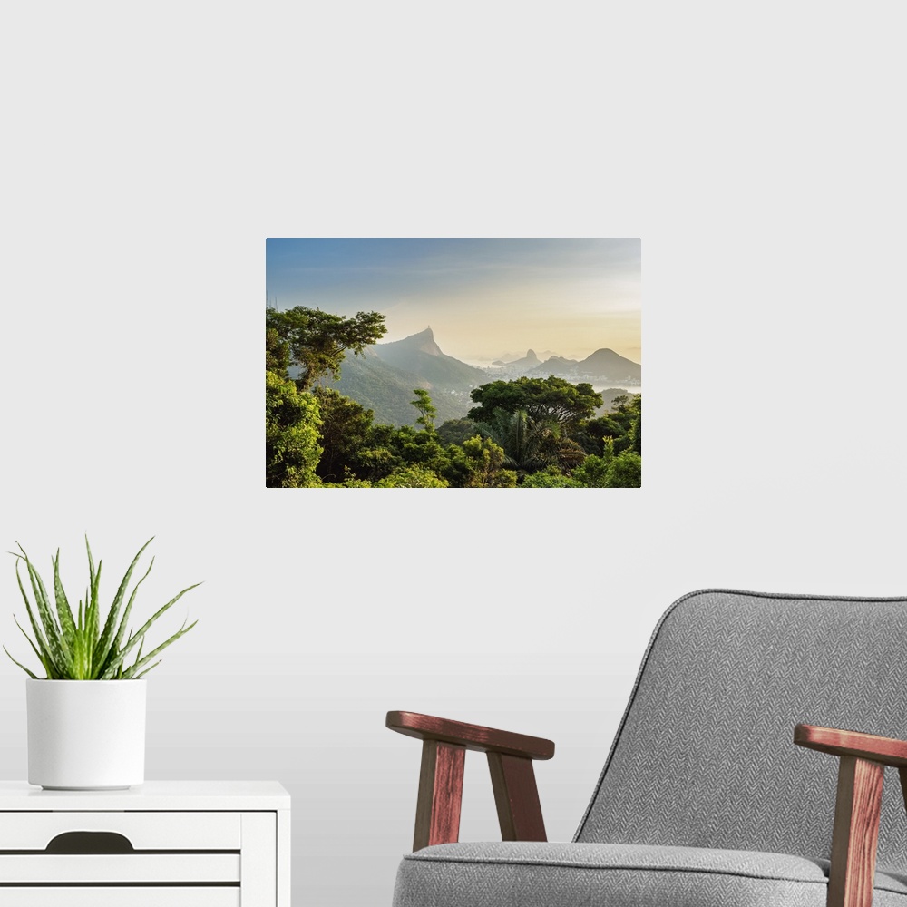 A modern room featuring View from Vista Chinesa over Tijuca Forest towards Rio de Jan Christophereiro, Brazil