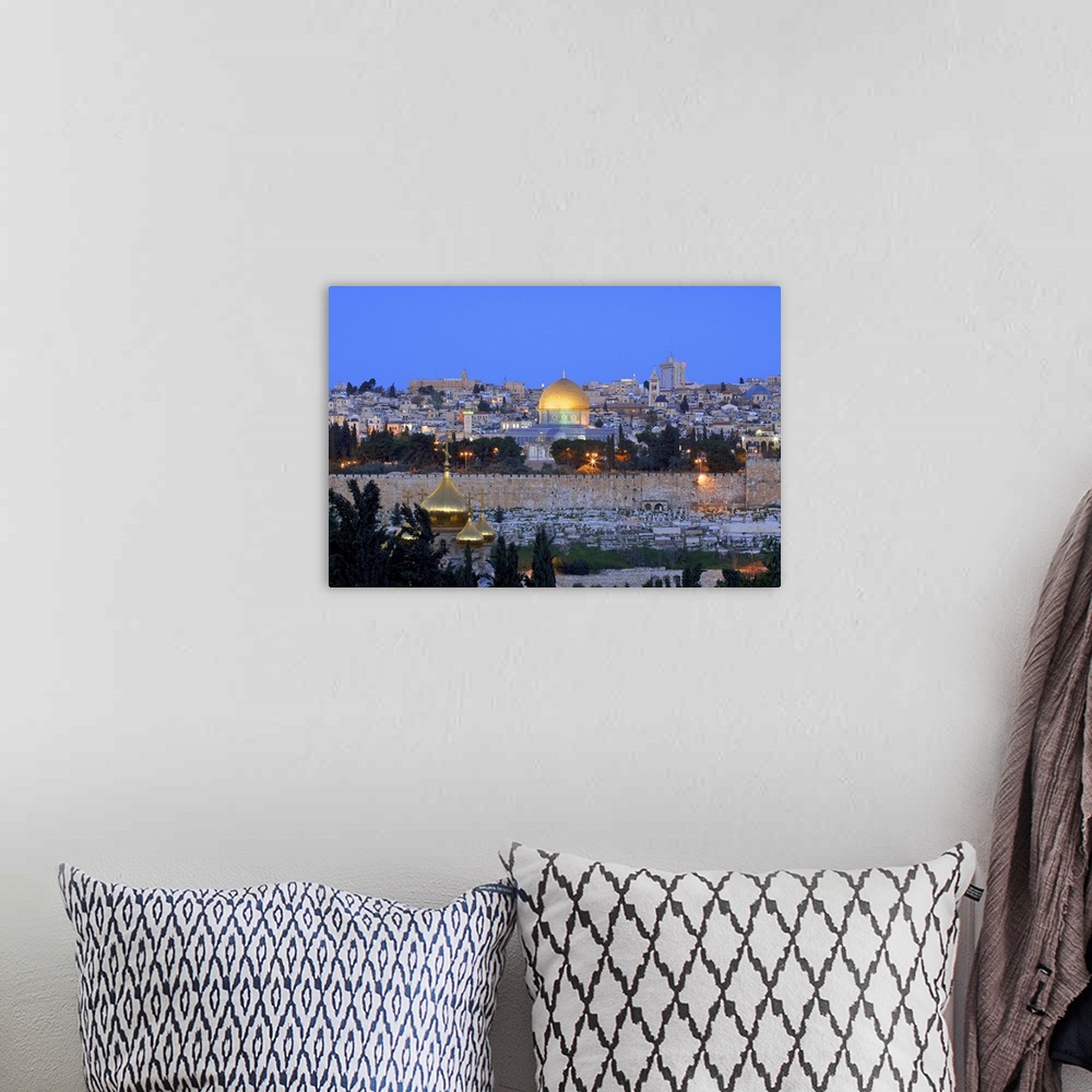 A bohemian room featuring View Of Jerusalem From The Mount Of Olives, Jerusalem, Israel, Middle East