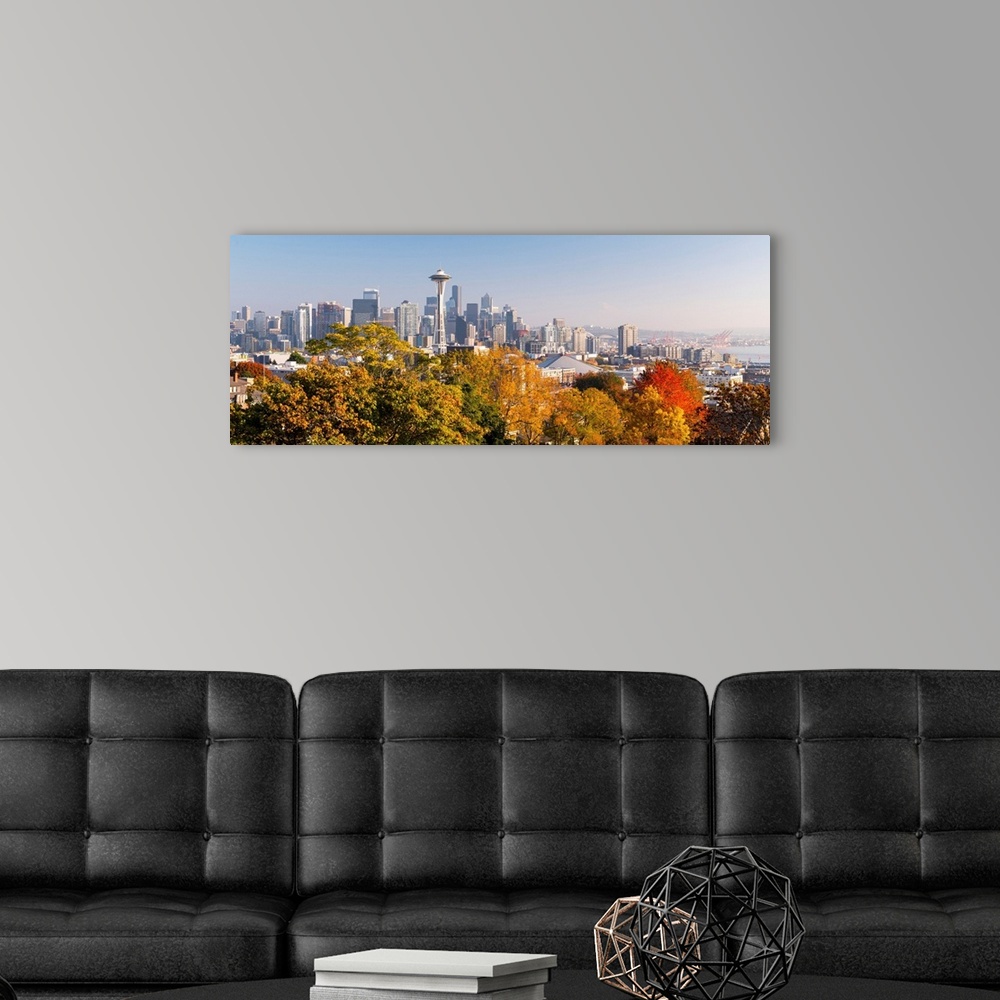 A modern room featuring View of Seattle from Kerry Park, Seattle Washington, USA.