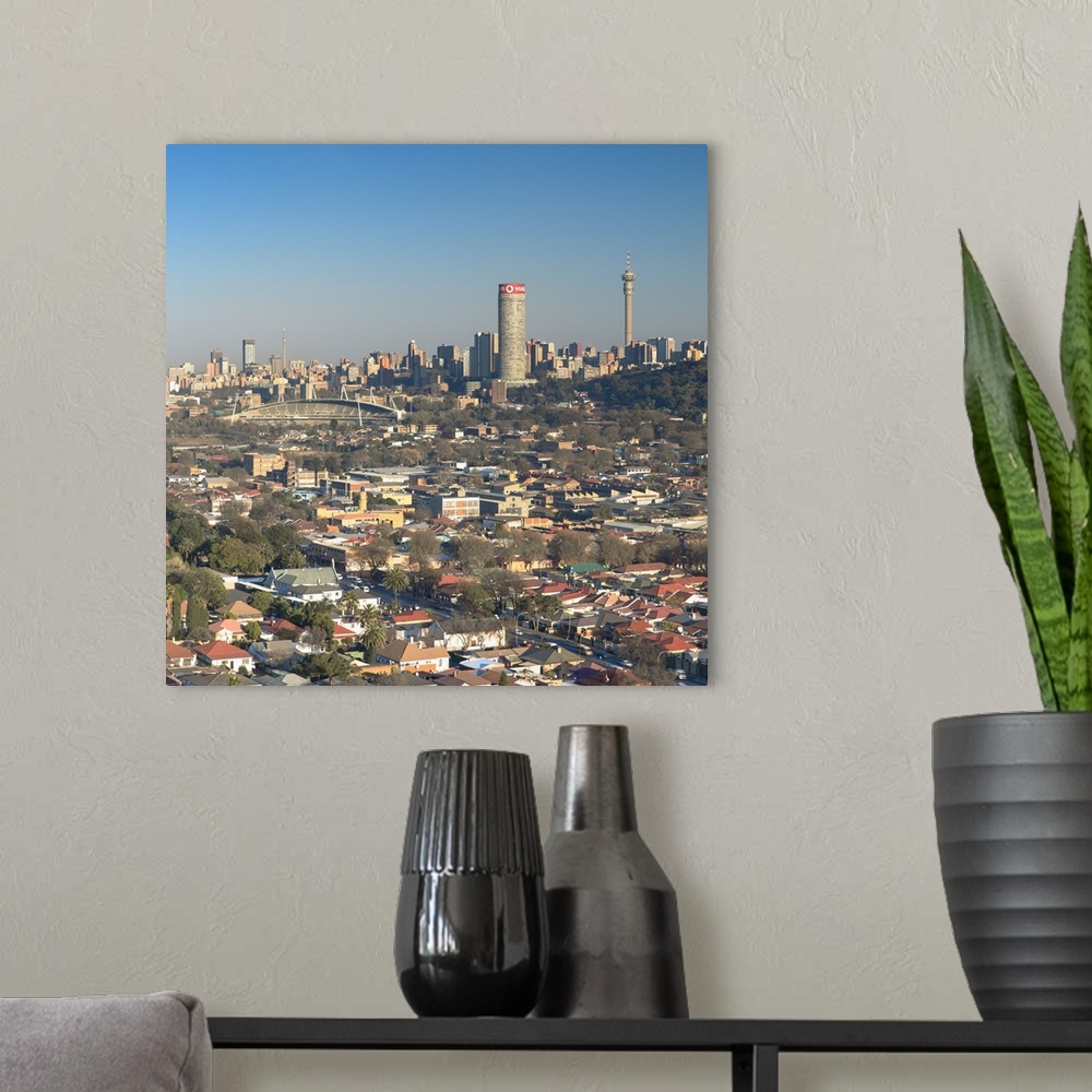 A modern room featuring View of skyline, Johannesburg, Gauteng, South Africa