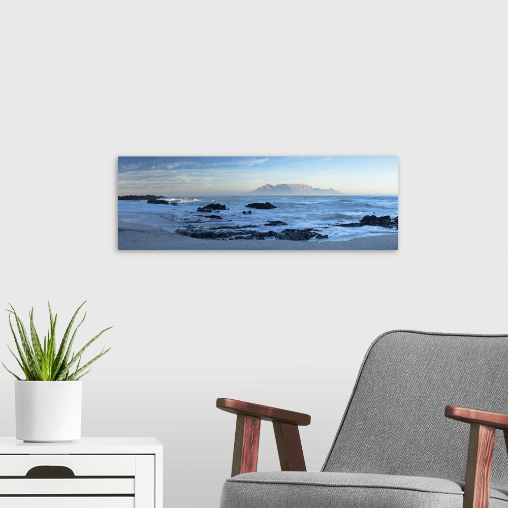 A modern room featuring View of Table Mountain from Big Bay, Cape Town, Western Cape, South Africa
