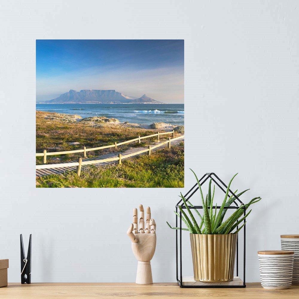 A bohemian room featuring View of Table Mountain from Bloubergstrand, Cape Town, Western Cape, South Africa