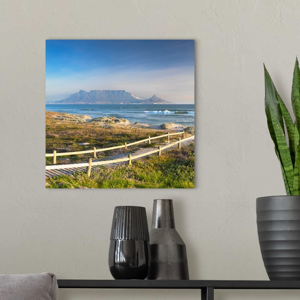 A modern room featuring View of Table Mountain from Bloubergstrand, Cape Town, Western Cape, South Africa