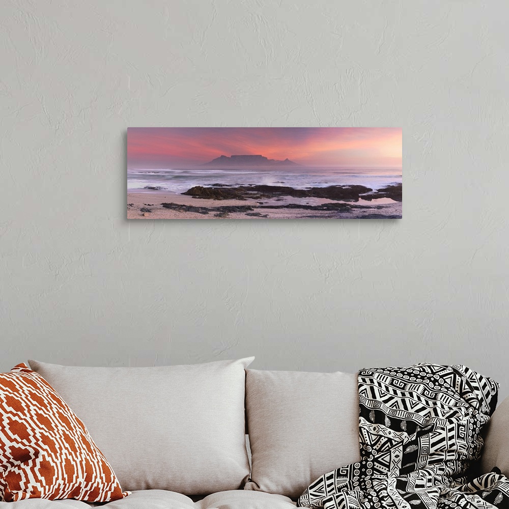 A bohemian room featuring View of Table Mountain from Bloubergstrand, Cape Town, Western Cape, South Africa