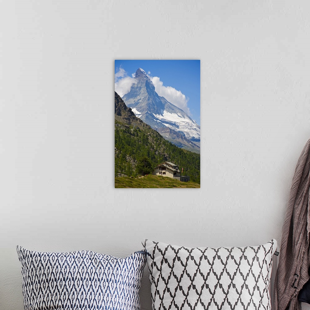 A bohemian room featuring View of the Matterhorn, Switzerland.