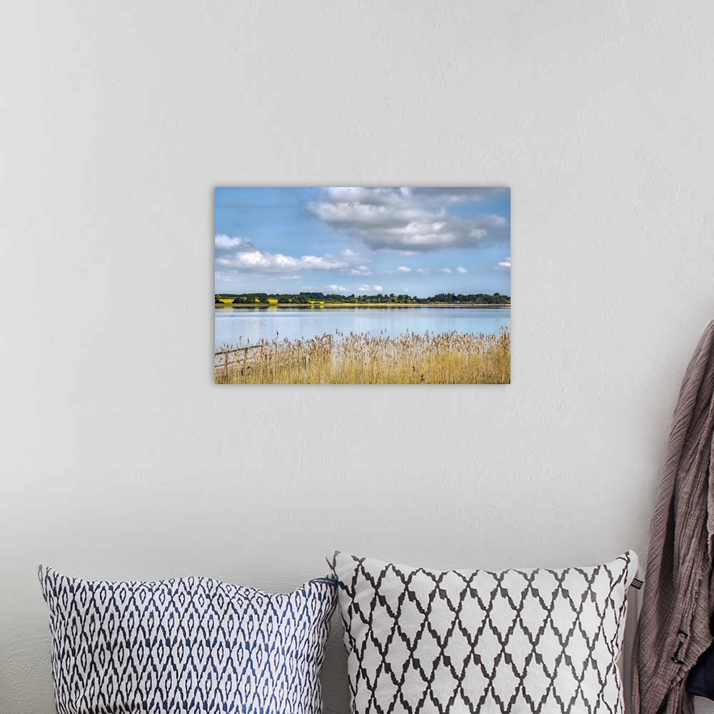 A bohemian room featuring View over lake Panitz, Scharbeutz, Baltic coast, Schleswig-Holstein, Germany.