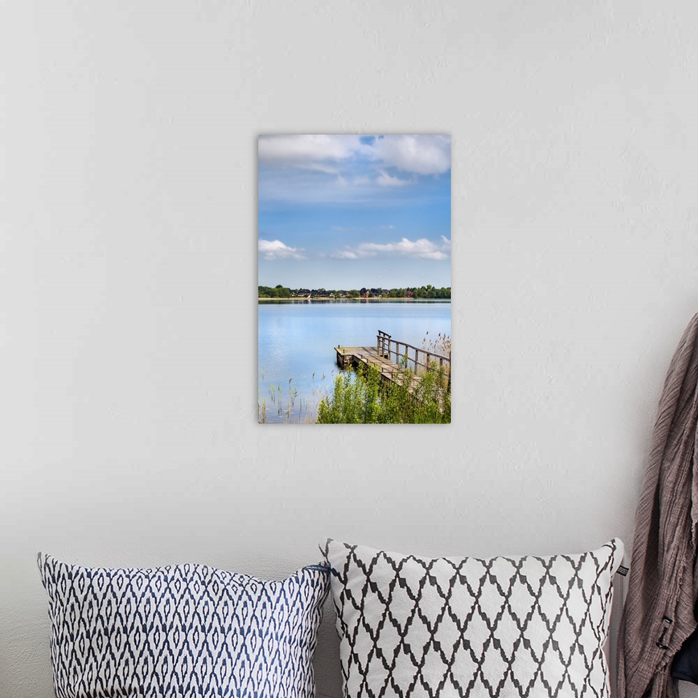 A bohemian room featuring View over lake Panitz, Scharbeutz, Baltic coast, Schleswig-Holstein, Germany.