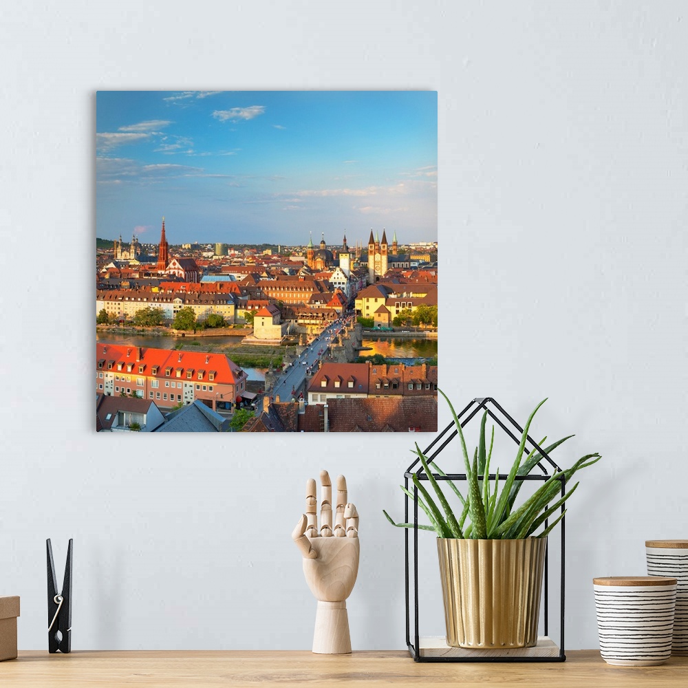 A bohemian room featuring View over Wurzburg, Bavaria, Germany.