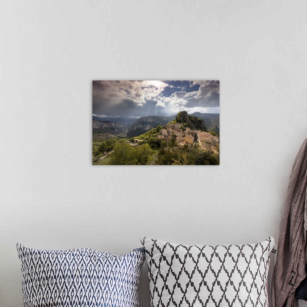 A bohemian room featuring Village of Rougon, Canyon du Verdon, Provence-Alpes-Cote d'Azur, France.