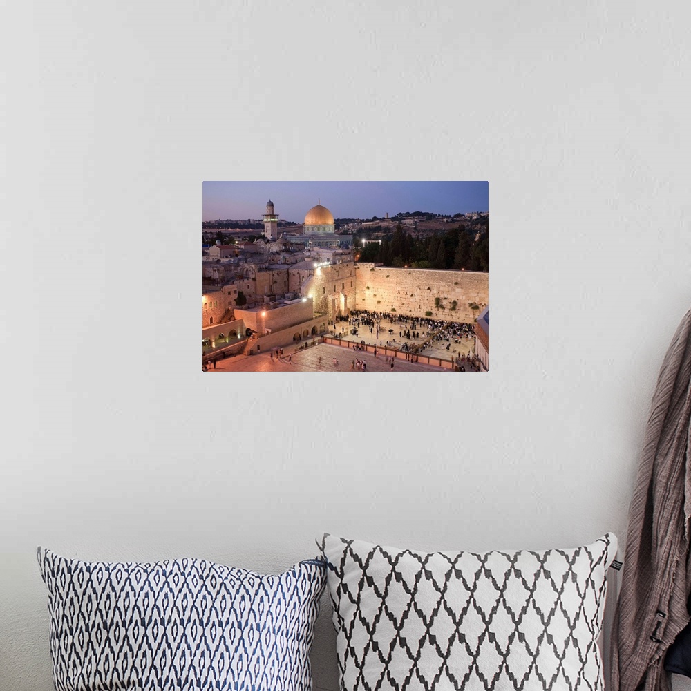 A bohemian room featuring Wailing Wall / Western Wall and Dome of The Rock Mosque, Jerusalem, Israel