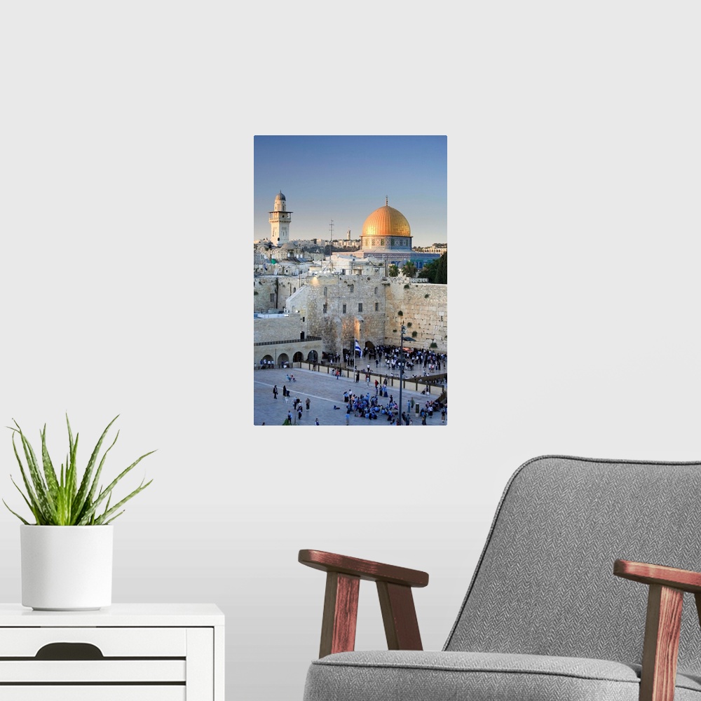 A modern room featuring Wailing Wall / Western Wall and Dome of The Rock Mosque, Jerusalem, Israel