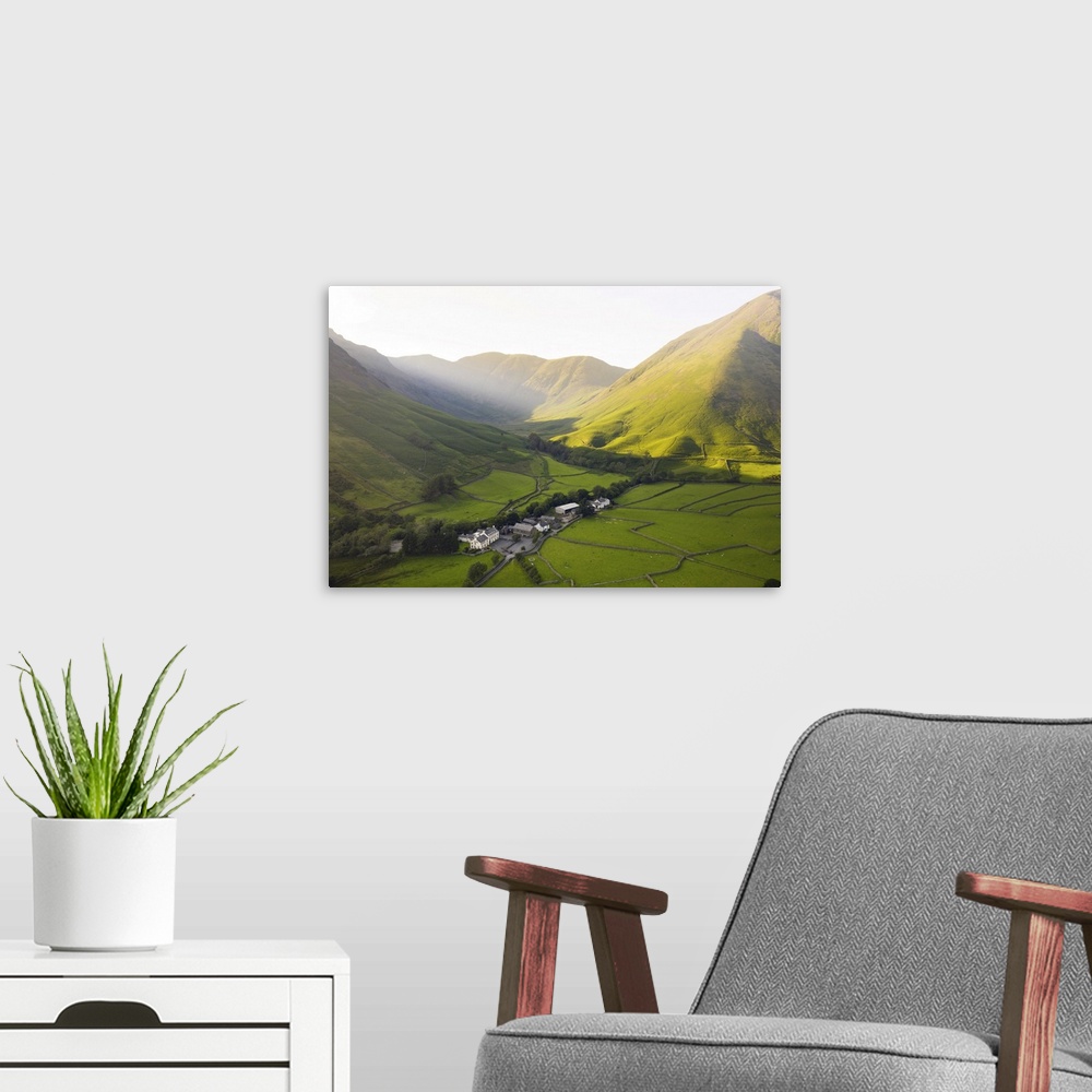 A modern room featuring Wasdale Head, West Cumbria, Lake District, England