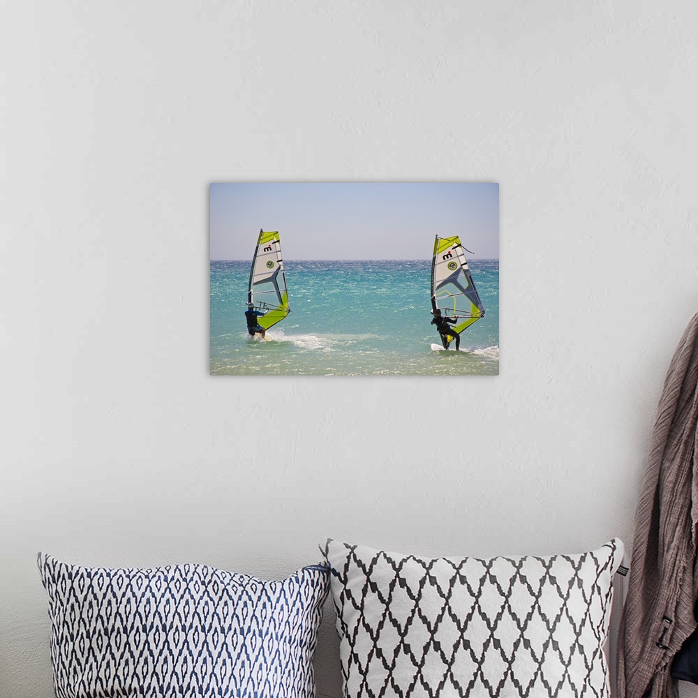 A bohemian room featuring Water activity in Tarifa, the best place for watersports in Andalucia, Spain.