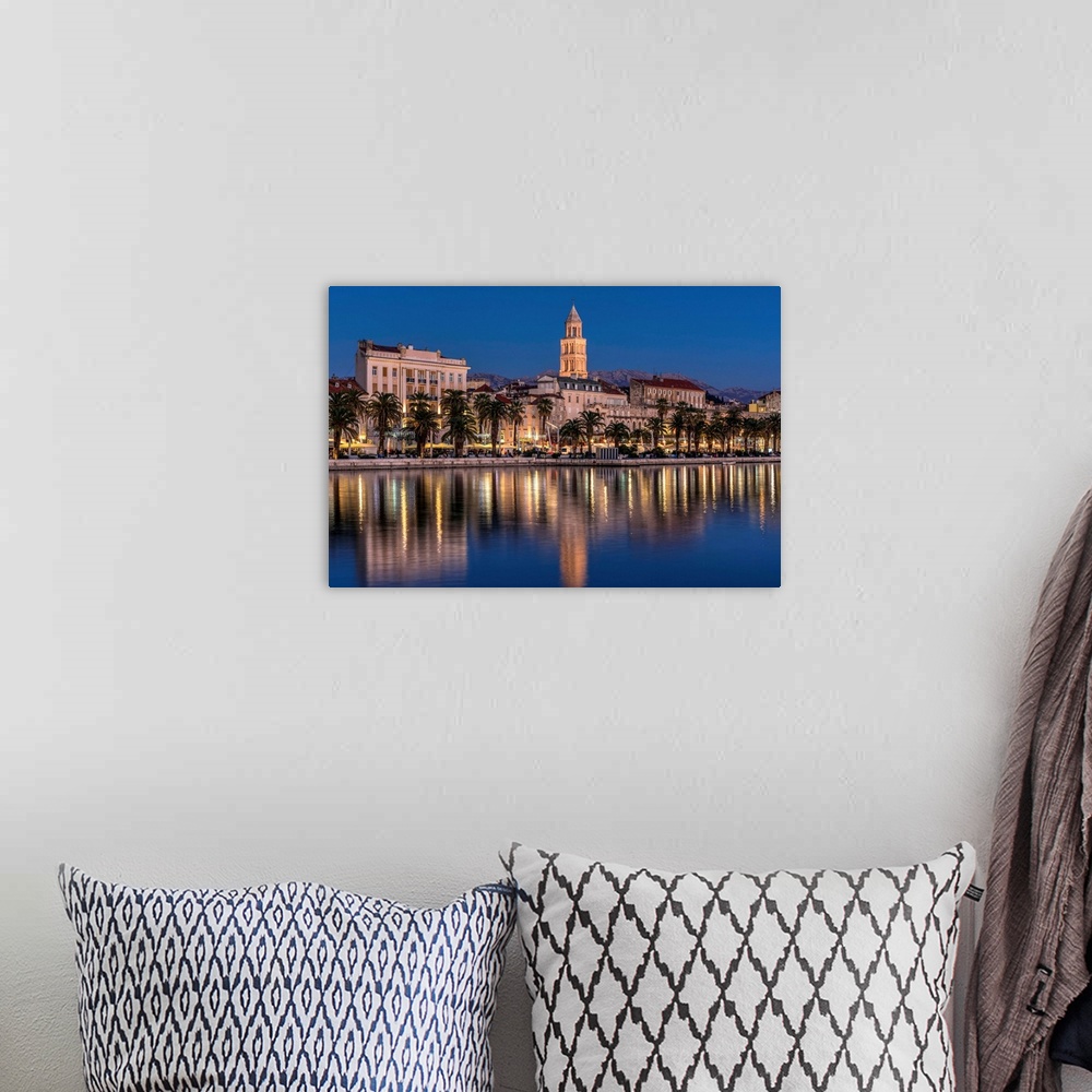 A bohemian room featuring Waterfront With Cathedral Of St. Domnius In The Background, Split, Dalmatia, Croatia