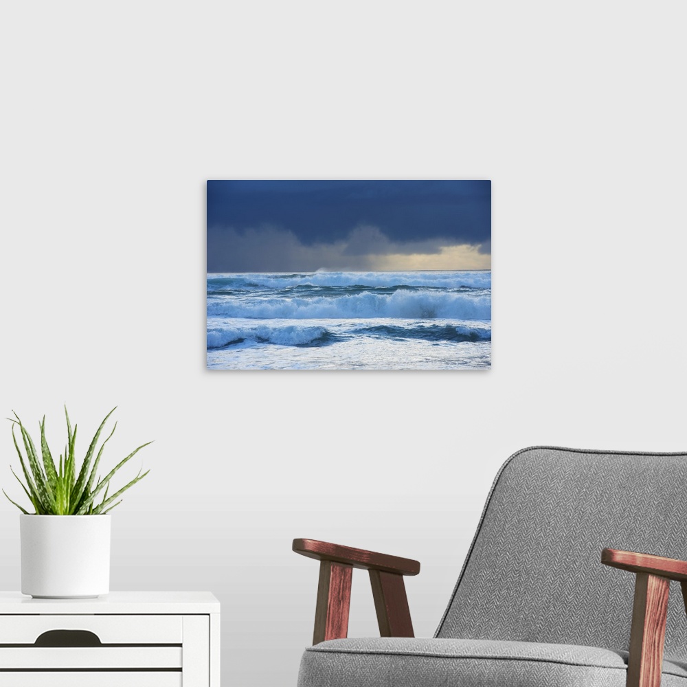 A modern room featuring Waves, Paparoa National Park, West Coast, South Island, New Zealand