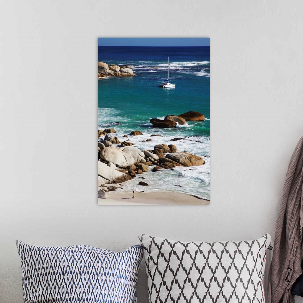 A bohemian room featuring Woman on Clifton Third beach, Clifton, Cape Town, Western Cape, South Africa (MR)