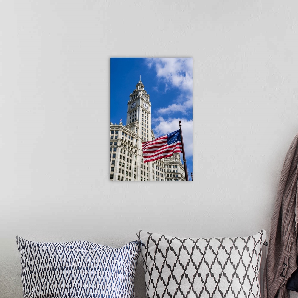 A bohemian room featuring Wrigley Building, Chicago, Illinois, USA