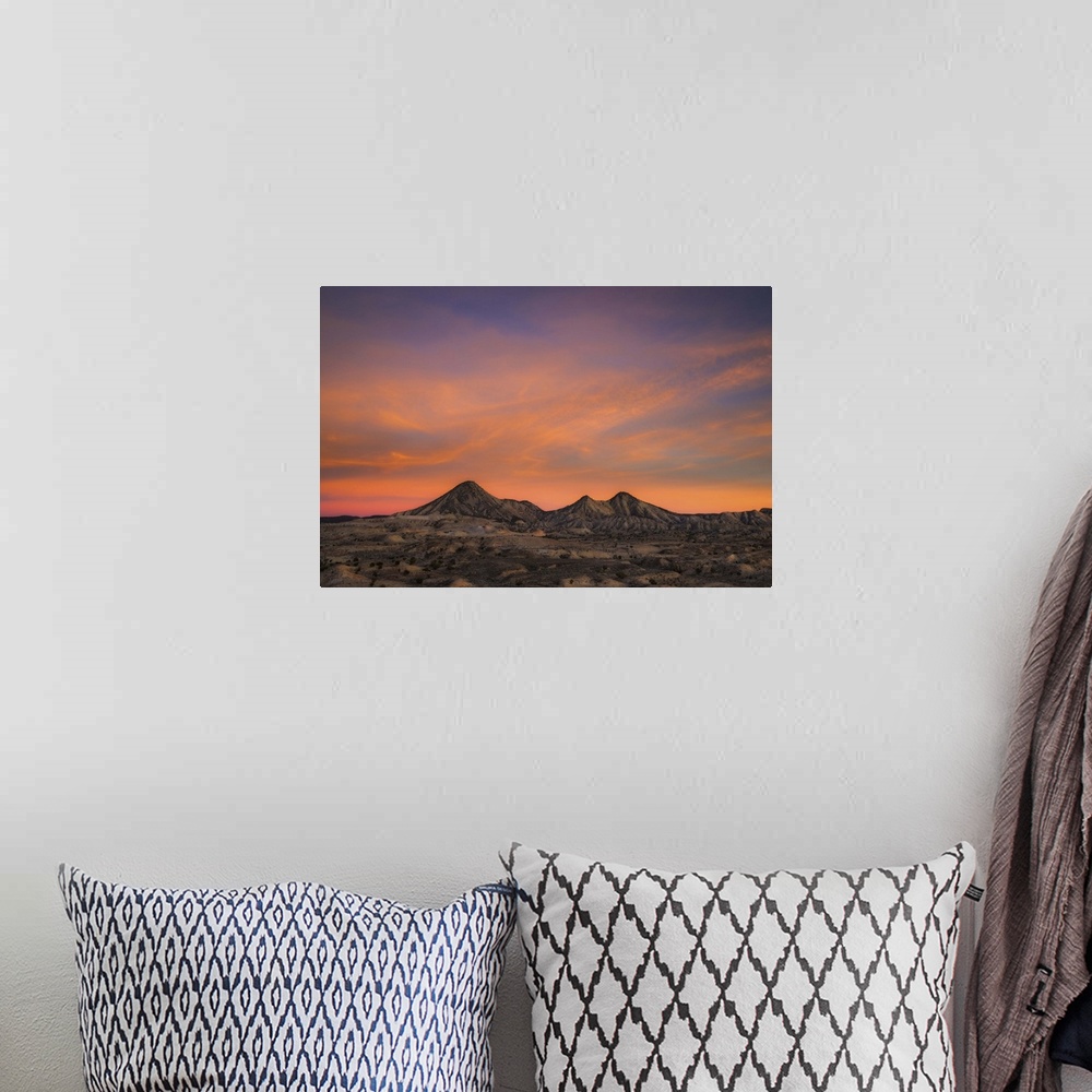 A bohemian room featuring A Gorgeous Sunset Over the Arizona Desert, AZ