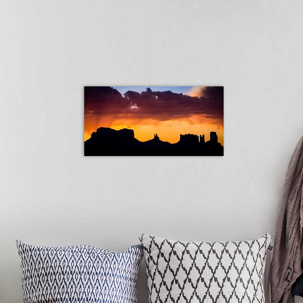 A bohemian room featuring Monument Valley at Sunrise, Utah
