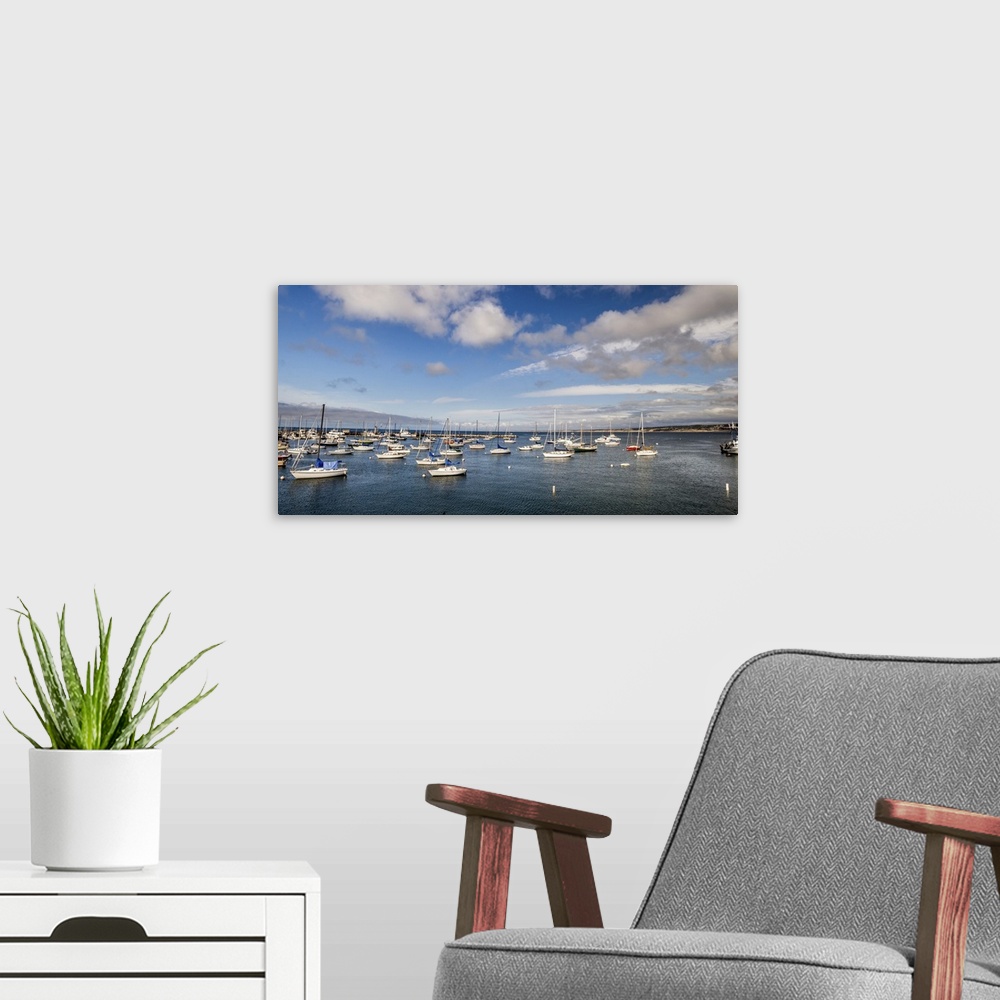 A modern room featuring Sailboats In Old Fisherman's Wharf, Carmel