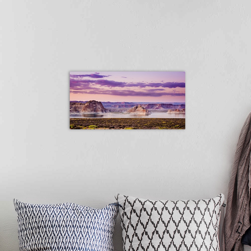 A bohemian room featuring Sunrise Over Wahweap Bay, Lake Powell, Arizona