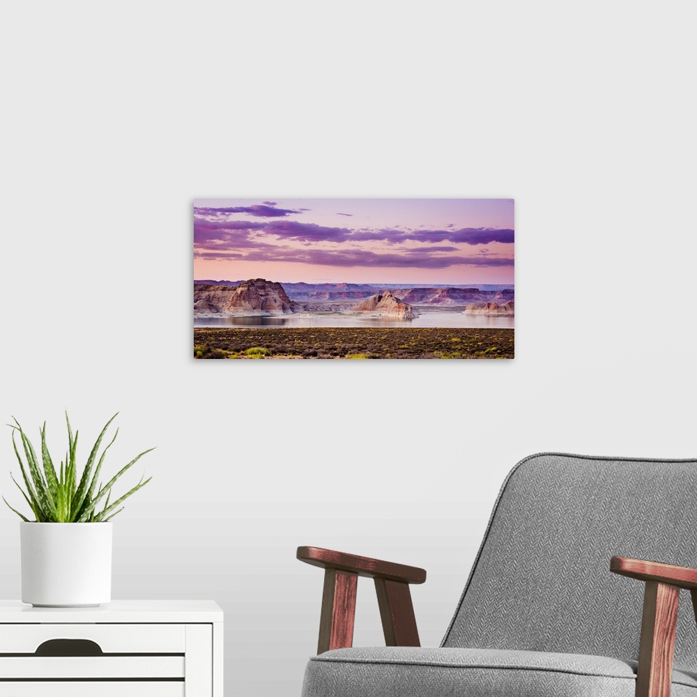 A modern room featuring Sunrise Over Wahweap Bay, Lake Powell, Arizona