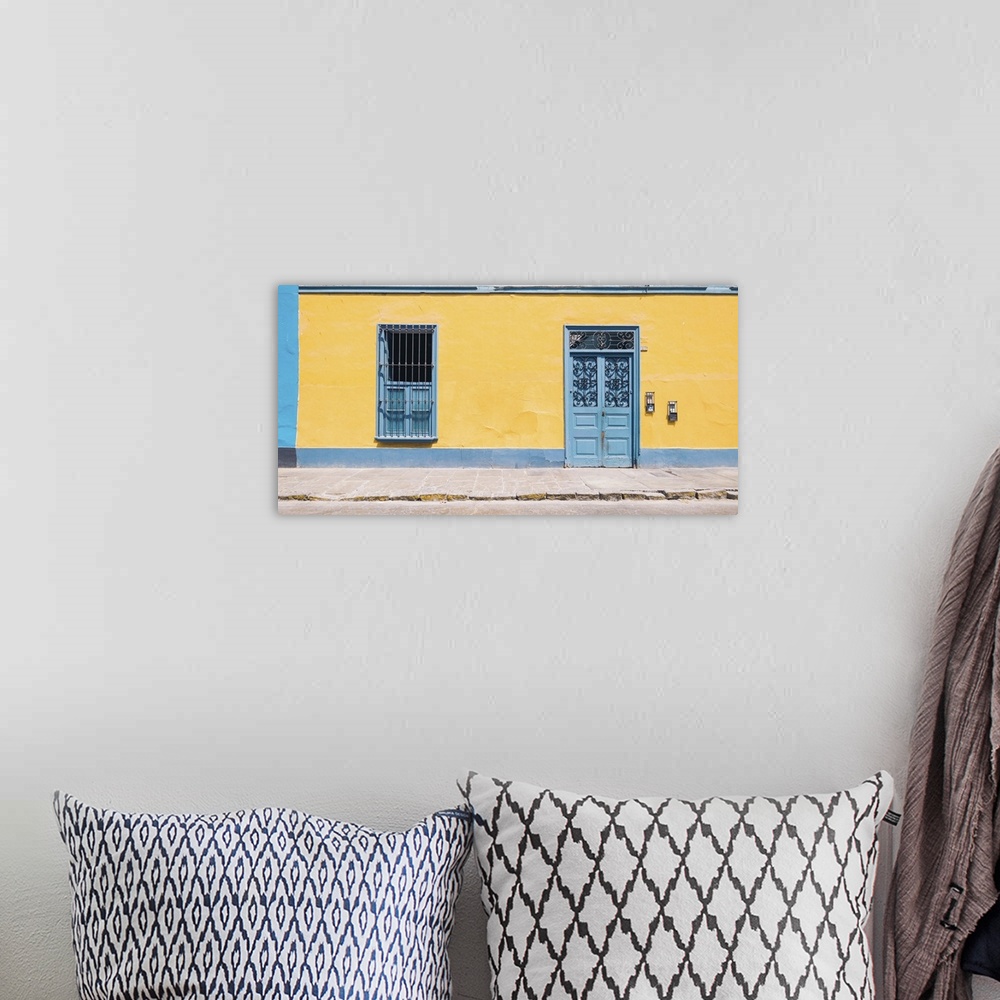 A bohemian room featuring Yellow House with Blue Trim, Lima, Peru