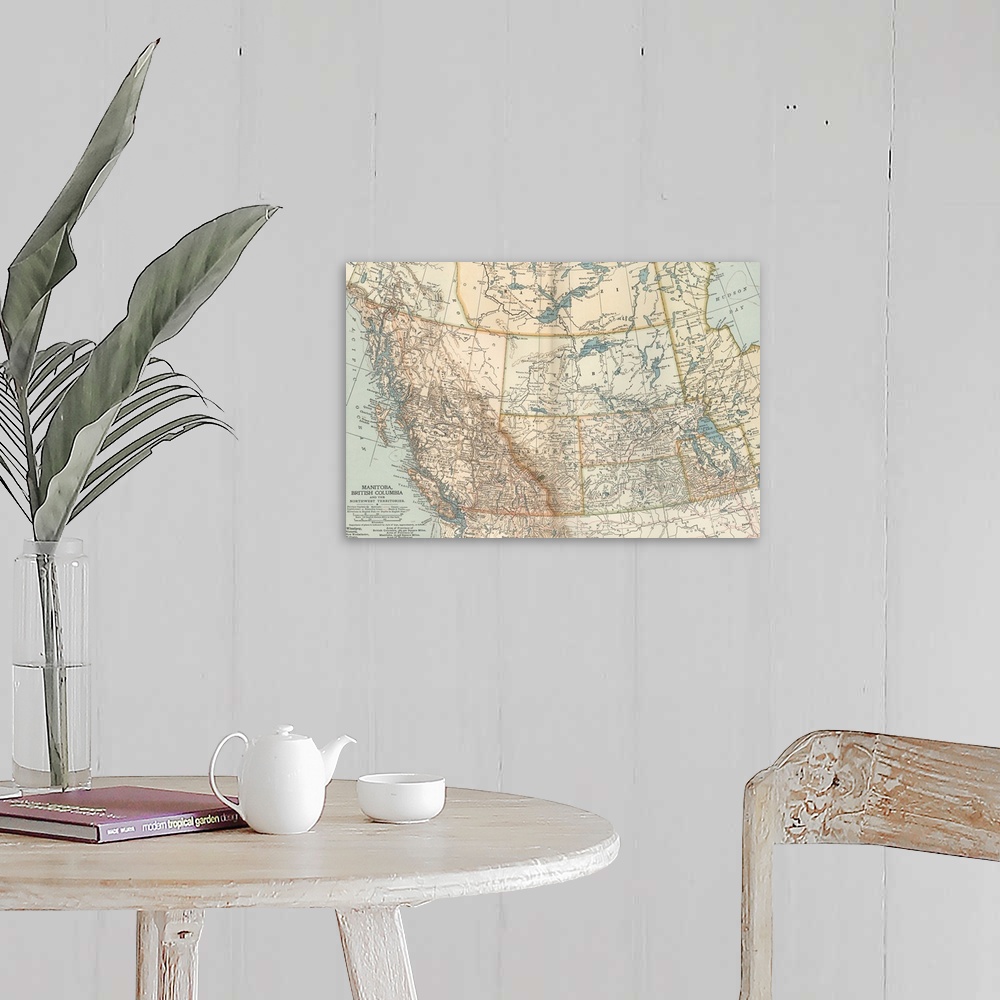 A farmhouse room featuring Canada - Vintage Map