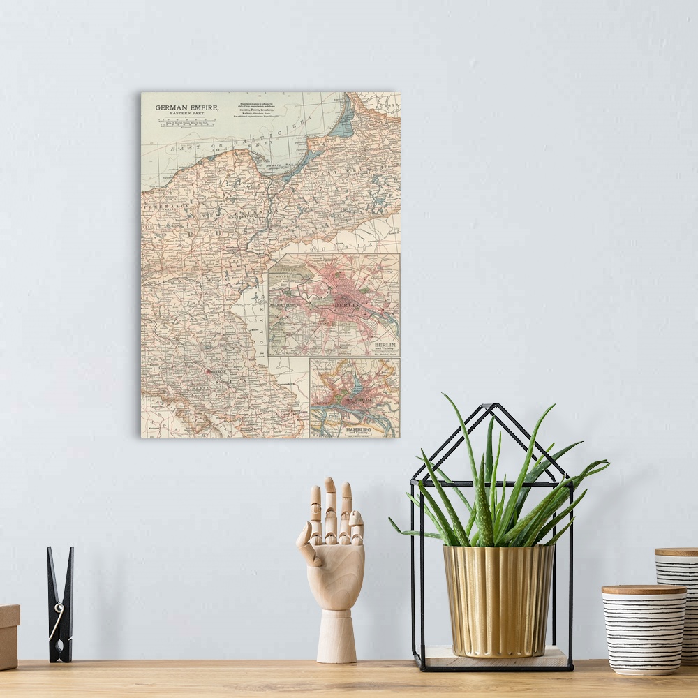 A bohemian room featuring German Empire, Eastern Part - Vintage Map
