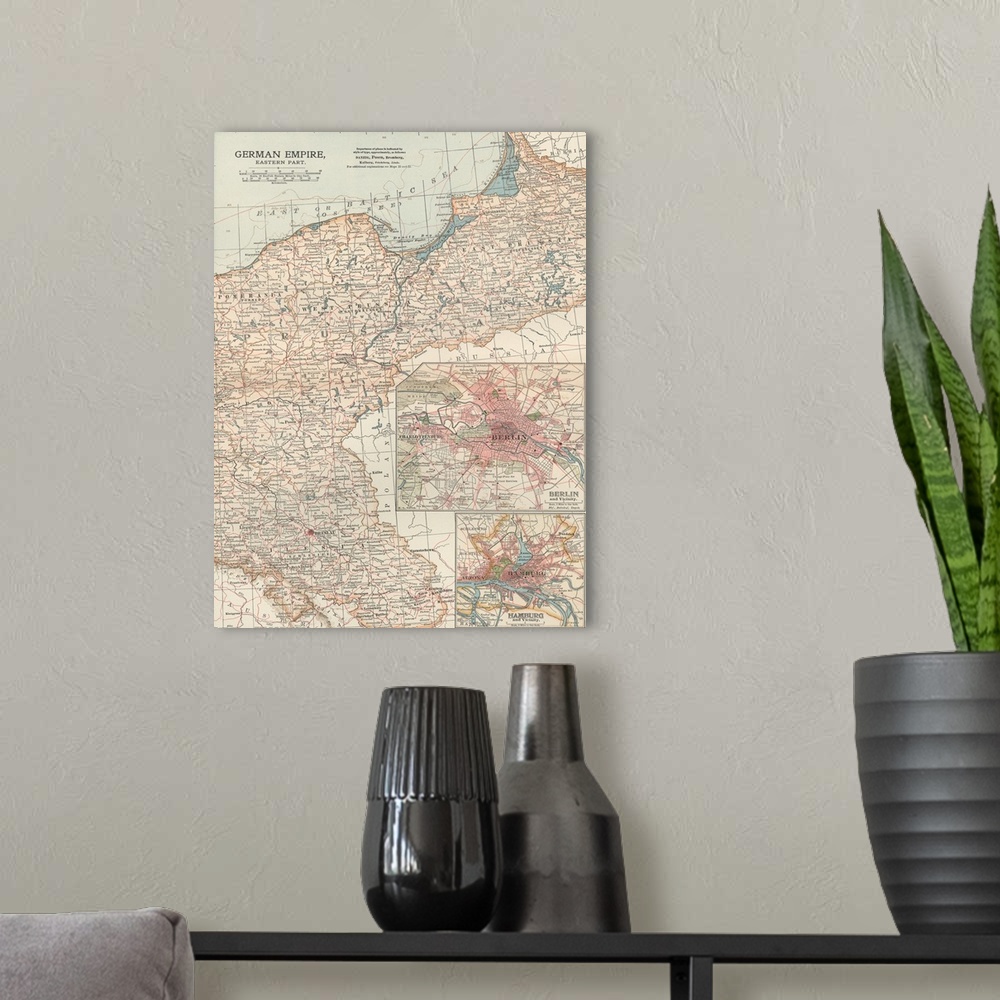 A modern room featuring German Empire, Eastern Part - Vintage Map