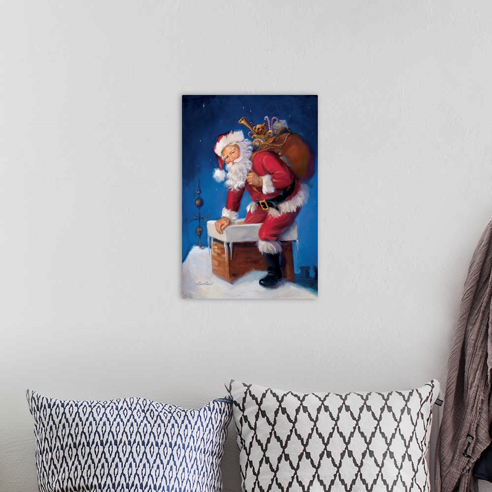 A bohemian room featuring Here Comes Santa
