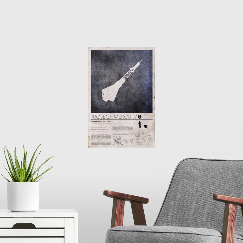A modern room featuring Data on Project Mercury