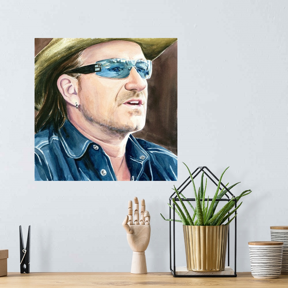 A bohemian room featuring Summertime Bono sees something in the middle-distance.