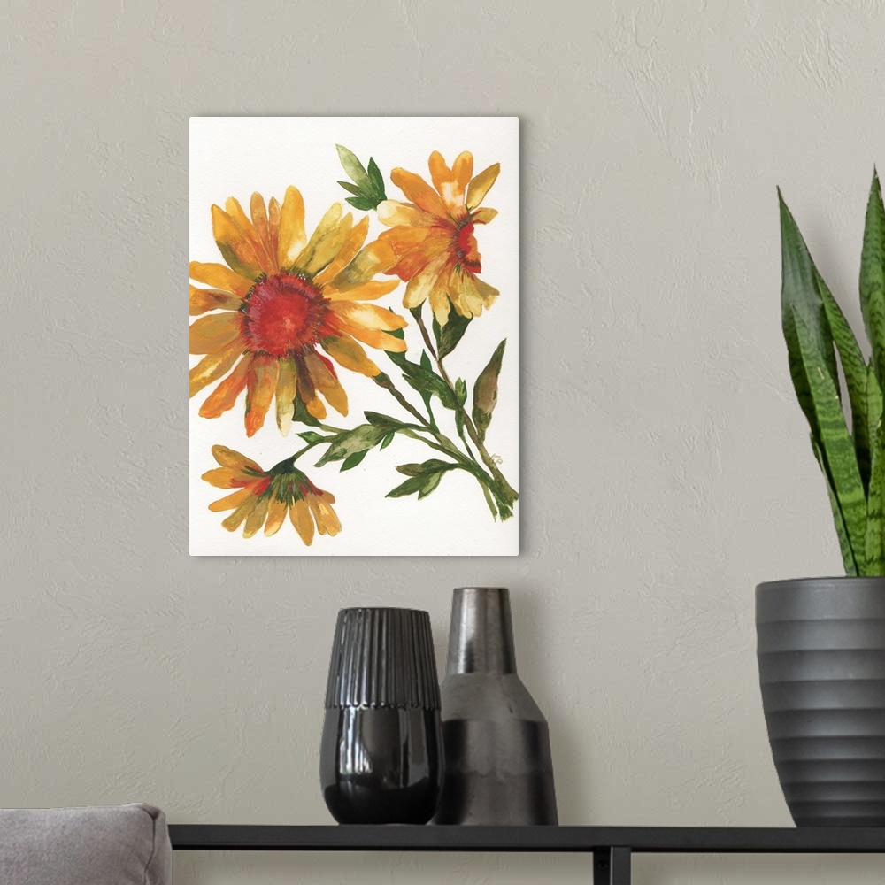 A modern room featuring Provence Sunflowers