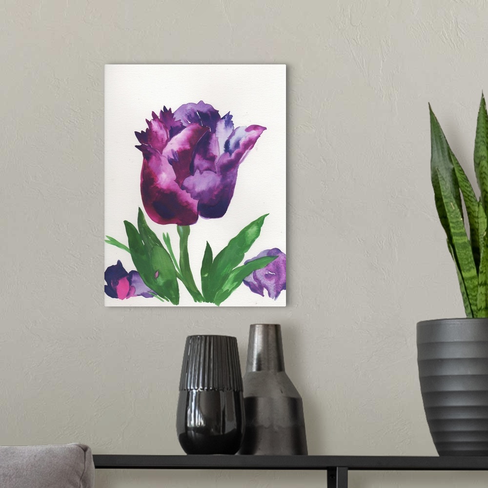 A modern room featuring Purple Tulip