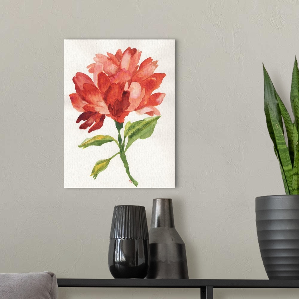 A modern room featuring Rust Rose Peony